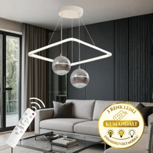 Salon Kare 2 Toplu LED Avize
