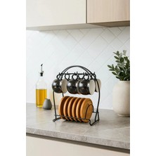 Yzhome Paslanmaz Metal Siyah Fincan Kupa Askılığı Sadece Askılık