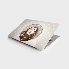 YF Tekstil Ambalaj Laptop Bilgisayar Notebook Pc Kaplama Etiketi Kız Çizim