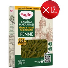 Yayla Kinoalı ve Sebzeli Yeşil Mercimek Penne Bakliyat Makarnası 250 G X12