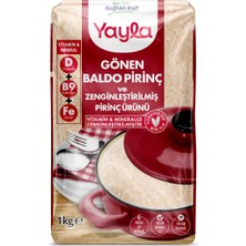 Yayla Gönen Baldo Pirinç 1 kg Zenginleştirilmiş Pirinç Ürünü D+B9+Fe Özellikleriyle Sağlıklı Beslenme İçin