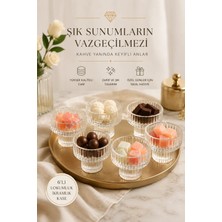 Yzhome 6 Lı Ayaklı Pinterest Cam Kahve Yanı Lokumluk Kase 5*6cm