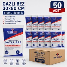 30X80 Steril Gazlı Bezi 50 Adet Teksomed