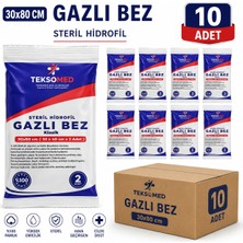Teksomed 30X80 Steril Gazlı Bezi 10 Adet