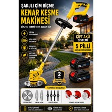 Dynamic Max 3010R Şarjlı Ot Çim Biçme Makinesi Çift Akülü 5 Pilli 3 Farklı 8 Başlık Bakır Motor C7 Kalite