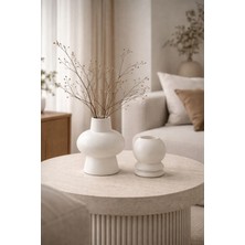 Otaera Sakin Hacim Vazo Seti 2\'li | Minimal Dekoratif Vazo 2’li, Iskandinav Tarz Vazo, Modern Ev Obje