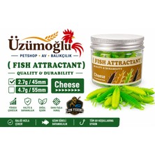 Üzümoğlu Lion Fishing Fish Attractant Cheese Aromalı Silikon Yem 45MM 2.7g – Fosforlu Yeşil Yapay Balık Yemi