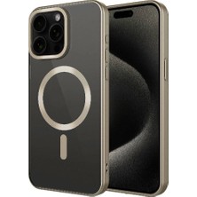 Apple iPhone 15 Pro Max Kılıf Mat Tasarımlı M-Safe Wireless Şarj Özellikli Zore Mat Setro Kapak