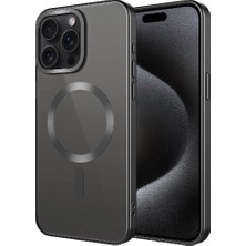Apple iPhone 15 Pro Max Kılıf Mat Tasarımlı M-Safe Wireless Şarj Özellikli Zore Mat Setro Kapak