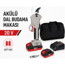 Badem10 Akülü Dal Budama Makası 20V 2AH Çift Akülü Bahçe Bağ Ağaç Budama Için Profesyonel Kesim Makası