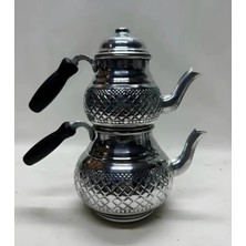 Bayraktar Desenli Aliminyum Takım Demlik