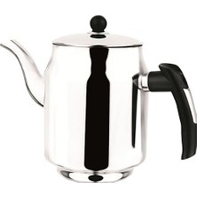 Demlik Çelik Kahveci Demliği 3 Numara 1.30 Lt Çay Kazanı Demliği Isı Geçirmez Kulp