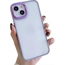 Ermer Iphone 12 Promax Için Kamera Çıkıntılı Arkası Şefaf Şık Renkli Kılıf Kapak
