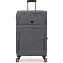Fossil Unisex Kumaş Büyük Boy Ultra Hafif Şifreli Körüklü Kendi Etrafında Dönebilen Valiz 010-01