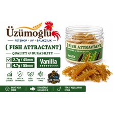 Üzümoğlu Lion Fishing Fish Attractant Vanilla Aromalı Silikon Yem 45MM 2.7g – Altın Kahve Simli Yapay Balık Yemi