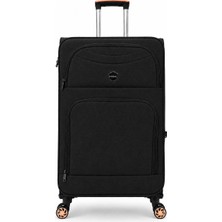 Fossil Unisex Kumaş Büyük Boy Ultra Hafif Şifreli Körüklü Kendi Etrafında Dönebilen Valiz 010-01