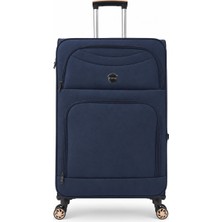 Fossil Unisex Kumaş Büyük Boy Ultra Hafif Şifreli Körüklü Kendi Etrafında Dönebilen Valiz 010-01