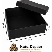 Kutu Deposu 34X43X13 cm Hediye Kutusu-Siyah