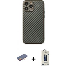 Pileli Store Pilelistore™ iPhone 13 Pro Max Kılıf Ahenk Işık - Siyah Bilvis Hayalet Cam Ekran Koruyucu + Renkli Kamera Lens Koruma Cam - Tu