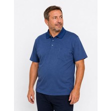 Baba Pant Simenti,polo Yaka, Pamuklu,cepli,likralı ,baba Tişört -Koyu Mavi