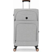 Fossil Unisex Kumaş Büyük Boy Ultra Hafif Şifreli Körüklü Kendi Etrafında Dönebilen Valiz 010-01
