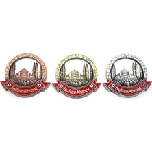 Istanbul Temalı Metal Magnet Sultanahmet Yuvarlak Tasarımlı