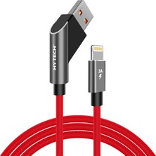 YF Tekstil Ambalaj HY-X315 3A Lightning 1m, Kırmızı Şarj Kablosu