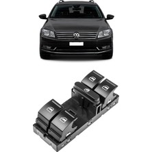 CME PARTS Vw Volkswagen Passat B7 2011-2014 Uyumlu Ön Sol Kapı Dörtlü Cam Açma Düğmesi Siyah 1K4959857