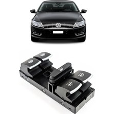 CME PARTS Volkswagen Passat cc 2009-2017 Uyumlu Ön Sol Kapı Dörtlü Cam Açma Düğmesi Krom Detaylı 5K4959857