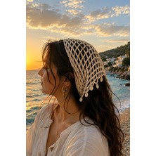 Modex El Örgüsü Bohem Tarzı Deniz Kabuklu File Bandana
