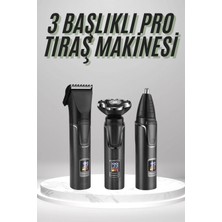 MiraLive Dijital Göstergeli 3 Başlıklı Tıraş Makinesi Islak Kuru Lazer Öncesi Günlük