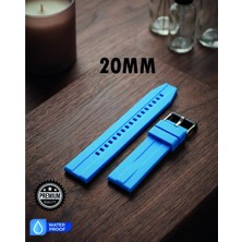 Beroo Straps 20MM Şeritli Ralli Model Premium Silikon Akıllı Saat Kordonu – Pimli (Quick Release) Sportif Tasarım – Şerit Detaylı Dayanıklı Saat Kordonu
