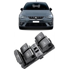 CME PARTS Seat Ibiza 2018-2022 Uyumlu Ön Sol Kapı Dörtlü Cam Açma Düğmesi Krom Detaylı 5G0959857C