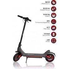 Pirantech A1 Max Elektrikli Scooter 350W Güç - Kırmızı