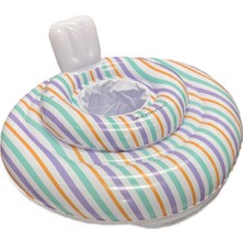 Swim Essentials Sttriped Rainbow Bebek Sırt Destekli Yüzme Simidi 1-2 Yaş
