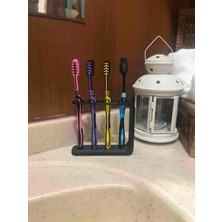 İn3dex Siyah Diş Fırçası Tutucu Modern Banyo Dekoratif Aksesuarı Sade Şık Tasarım