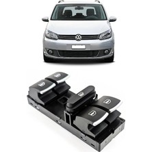 CME PARTS Volkswagen Touran 2003-2015 Uyumlu Ön Sol Kapı Dörtlü Cam Açma Düğmesi Krom Detaylı 5K4959857