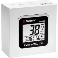 SNDWAY Dijital Hava Kalitesi Ölçer SW-825 - Pm2.5 Toz ve Partikül Dedektörü, Hassas Isı ve Nem Ölçer
