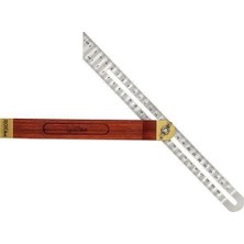 Gül Ağacı Ayarlı Marangoz Gönyesi | Doğal Ahşap Hassas Ölçüm Gönyesi 27 cm | Rox Wood