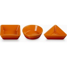 Le Creuset 3'lü Taş Seramik Tapas ve Sos Kasesi Seti