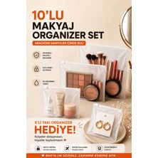 Bkb Ambalaj 10’lu Makyaj Organizer Seti+ 5’li Takı Organizer Hediye