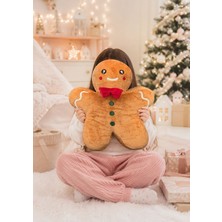 Eco Sepet Kurabiye Kız Peluş Yastık, Uyku Arkadaşı Peluş, Yılbaşı Tay Tüyü Kumaş Kurabiye Adam