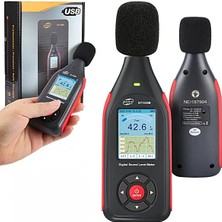 Benetech GT1355B Kayıt Yapabilen Ses Ölçer 30–130 Db | Renkli Ekranlı, Şarjlı Profesyonel Desibel Ölçer