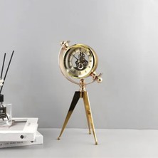 YNSK Tripot Ayaklı Dekoratif Lüks Masa Saati - Ofis Aksesuarı - 30X13 cm