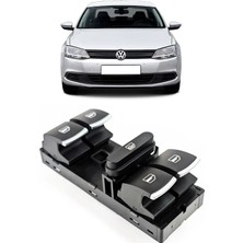 CME PARTS Volkswagen Vw Jetta 2011-2018 Uyumlu Ön Sol Kapı Dörtlü Cam Açma Düğmesi Krom Detaylı 5K4959857
