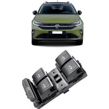 CME PARTS Vw Volkswagen Taigo 2022-2025 Uyumlu Ön Sol Kapı Dörtlü Cam Açma Düğmesi Krom Detaylı 5G0959857C