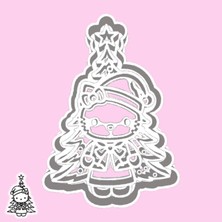 İn3dex Hello Kitty Yılbaşı Ağacı Kurabiye Kalıbı 6'lı Set - Eğlenceli Fırın Deneyimi