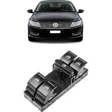 CME PARTS Volkswagen Passat cc 2009-2017 Uyumlu Ön Sol Kapı Dörtlü Cam Açma Düğmesi Siyah 1K4959857