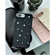 YF Tekstil Ambalaj 7 Plus ve 8 Plus Uyumlu Pearl Oyuncak Tasarımlı Esnek Silikon Kılıf - Siyahpearl