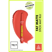 NYX Professional Makeup Fat Matte Nemlendirme Etkili Mat Ruj - 03 Coral Cuddlın